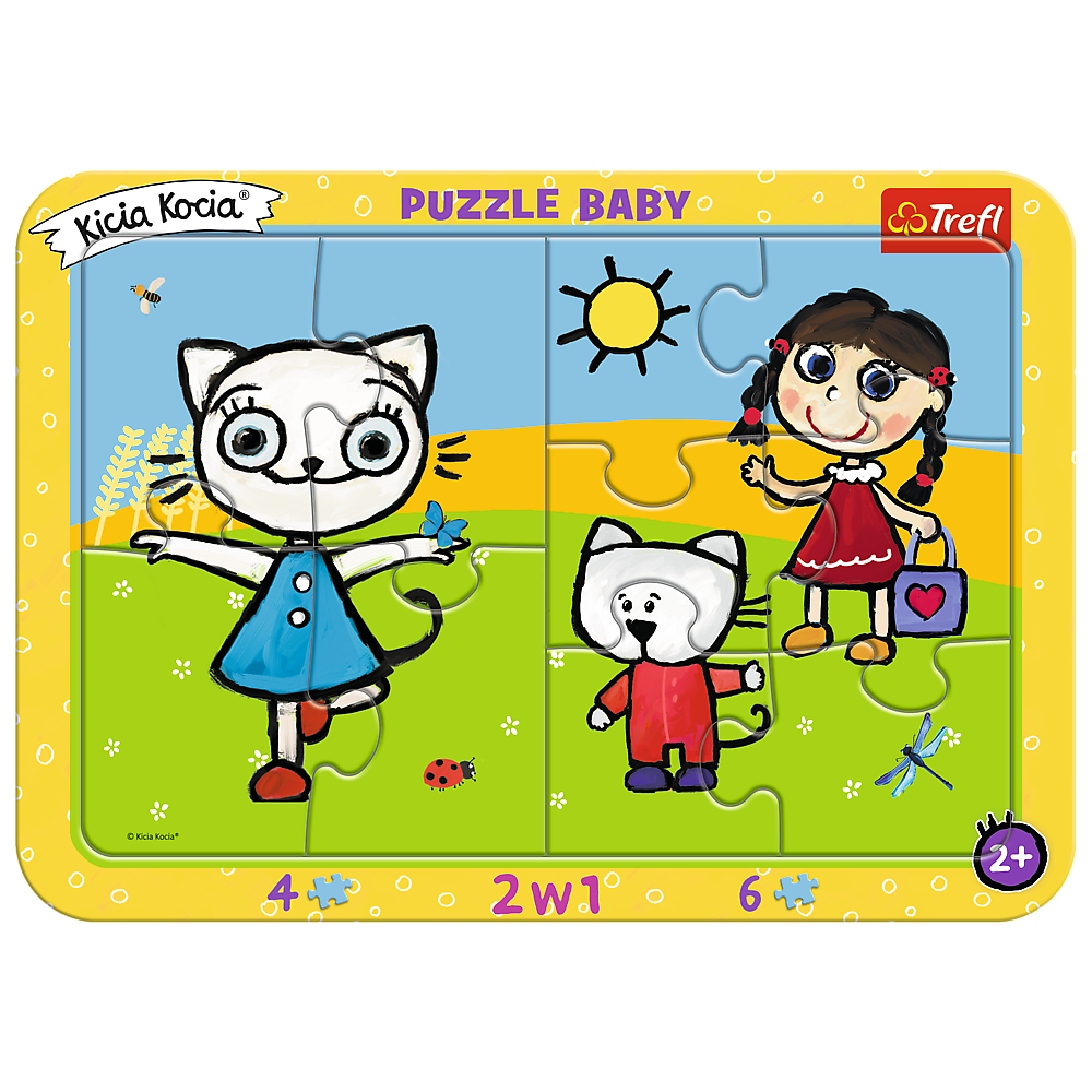 Puzzle ramkowe Baby Szczęśliwa Kicia Kocia 80023