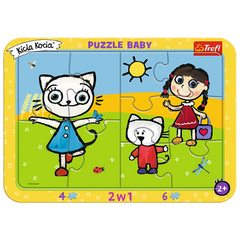 Puzzle ramkowe Baby Szczęśliwa Kicia Kocia 80023