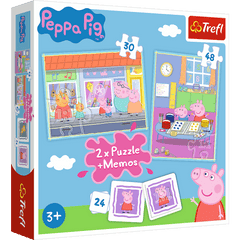 Puzzle 2w1 memos Dzień Peppy 90600