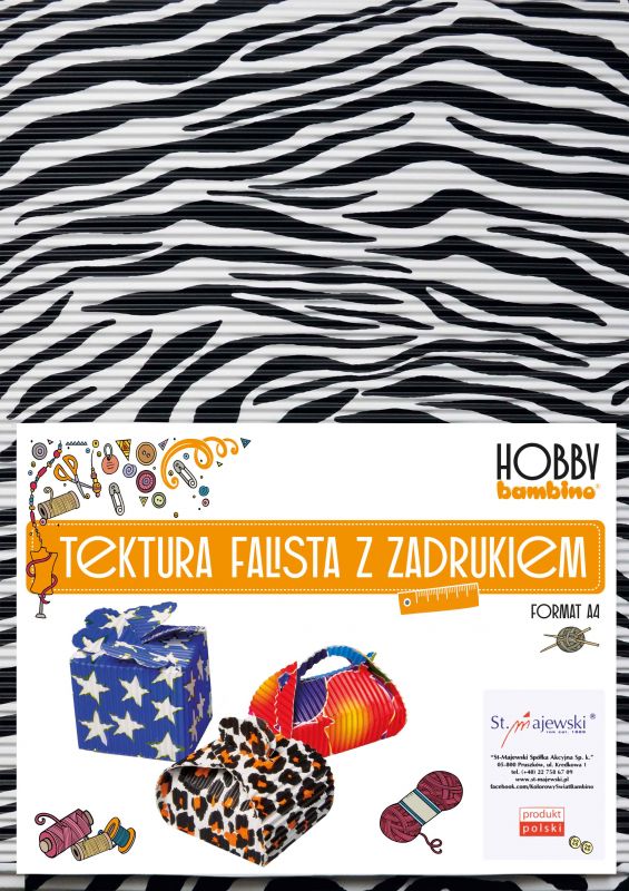 Tektura falista Bambino Hobby z zadrukiem A4 21x30 10 szt.