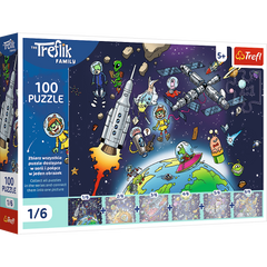 Puzzle 100 Rodzina Treflików Treflinka w kosmosie  16541