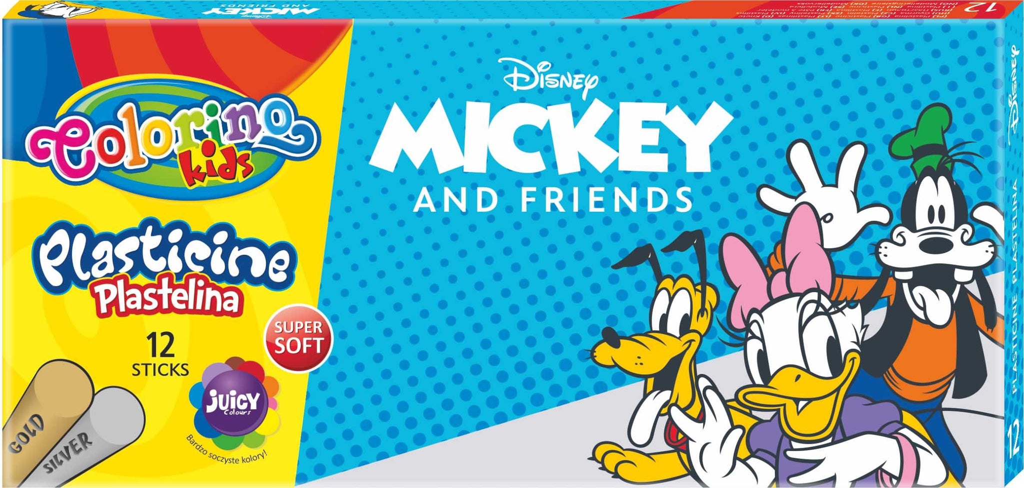 Plastelina Colorino Kids 12 kolorów Mickey