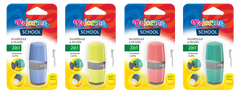 Temperówka z gumką na blistrze Colorino school 2w1