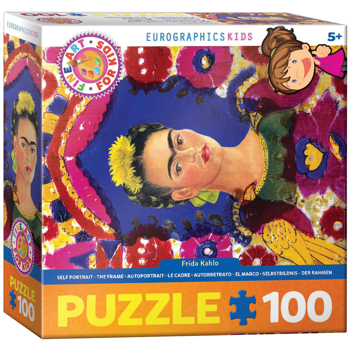 Puzzle 100 FINE ART KIDS Frida Self Portrait the Frame 6100-5425