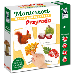 Karty sensoryczne Montessori Przyroda Kapitan Nauka
