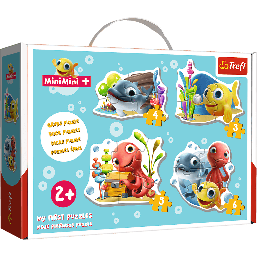 Puzzle układanka (3,4,5,6) Wesoła Rybka MiniMin Baby Classic 36125