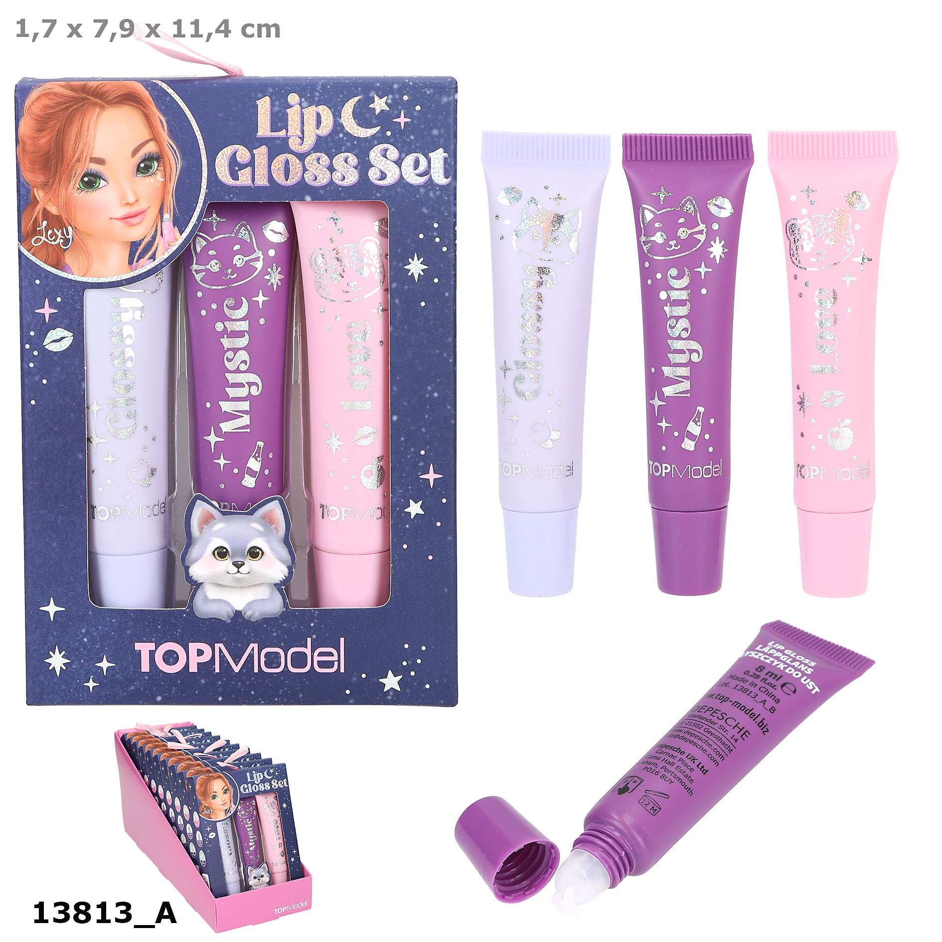 Błyszczyk Top Model w pudełku 3 sztuki 13813A