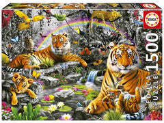 Puzzle 1500 Tygrysy w dżungli 111659