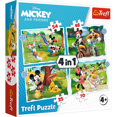 Puzzle 4w1 (35,48,54,70) Fajny dzień Mickiego 34604