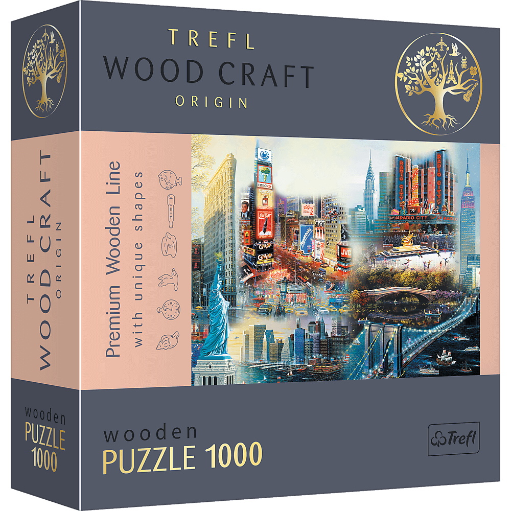 Puzzle 1000 drewniane Nowy Jork kolaż 20147