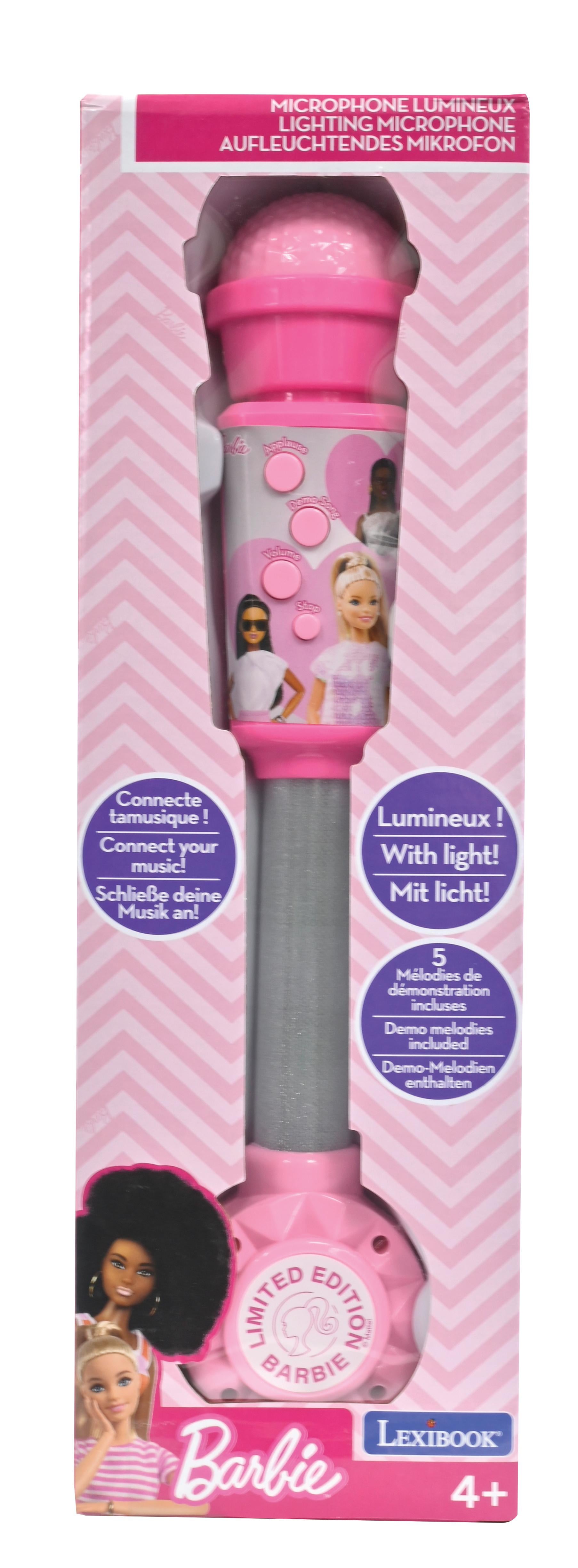 Mikrofon świecący z głośnikiem Barbie Lexibook MIC90BB