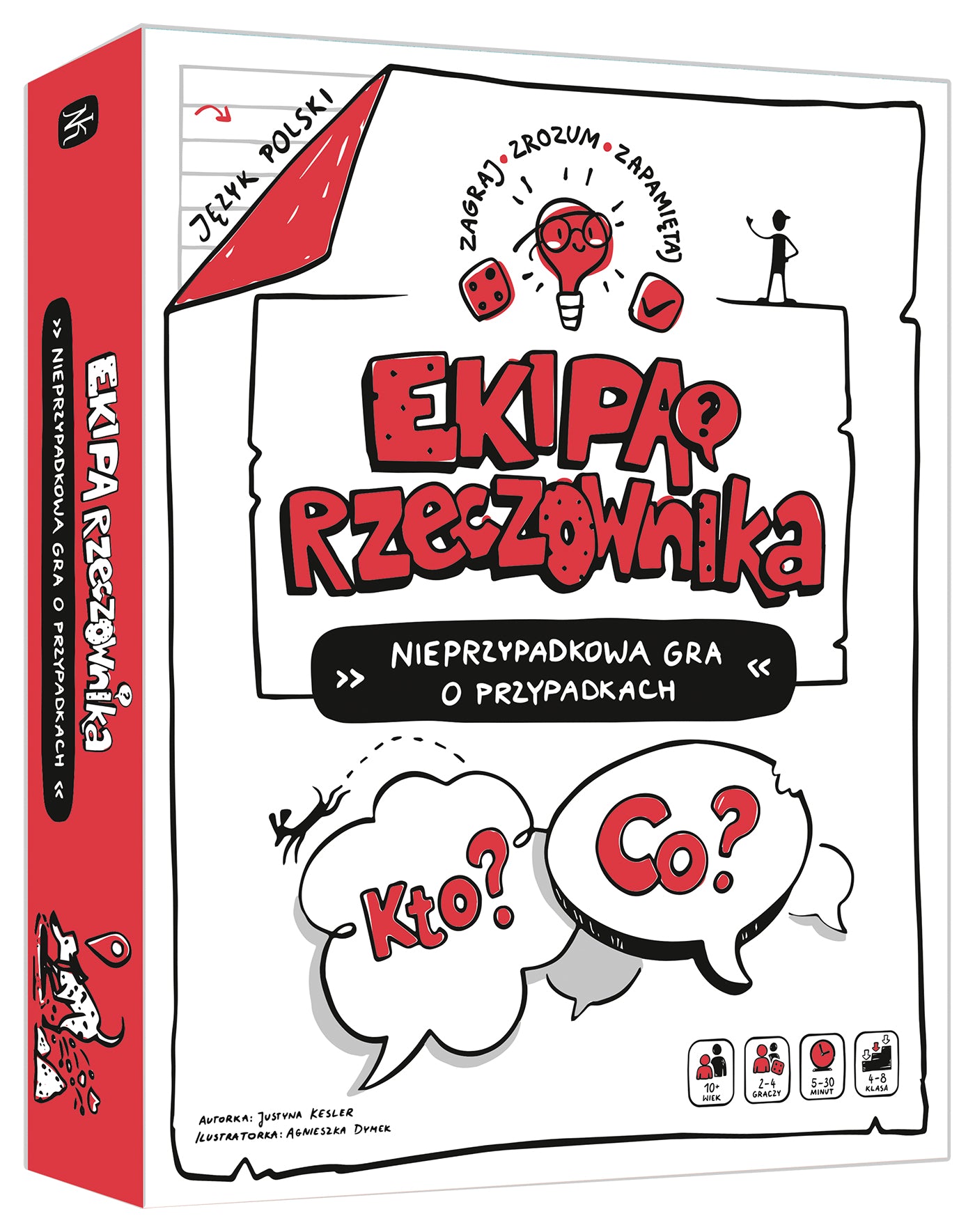 Gra Ekipa rzeczownika nieprzypadkowa gra o przypadkach Zzz: zagraj-zrozum- zapamiętaj