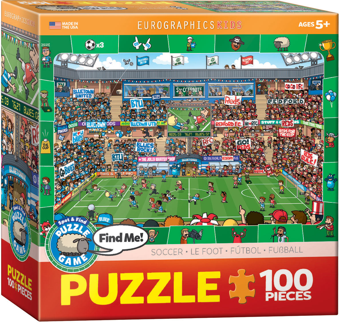 Puzzle 100 GAME FIND ME Soccer 6100-0476