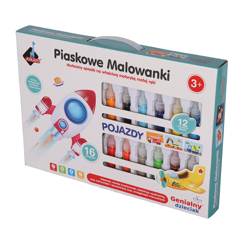 Piaskowa wyklejanka pojazdy