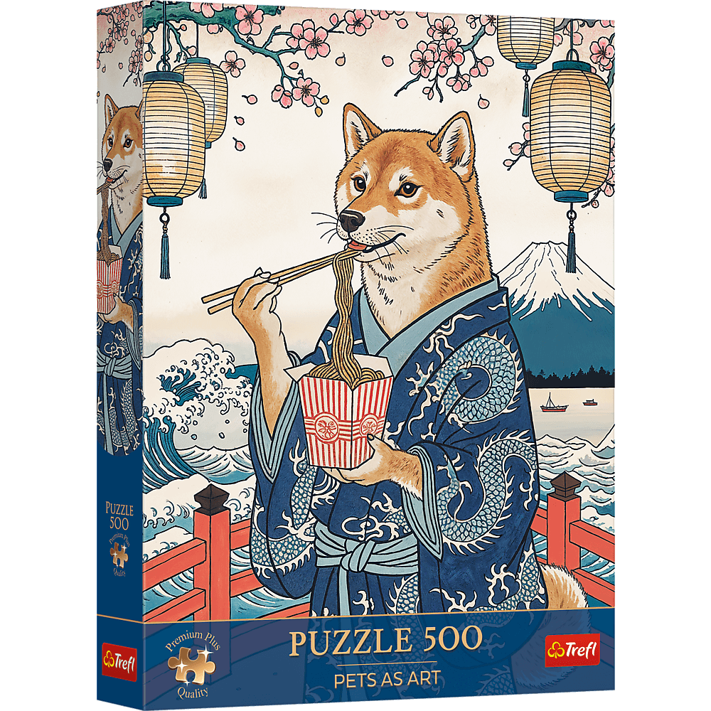 Puzzle 500 Trefl Premium Plus Pets as Art Makaronowa medytacja Shiby 37628