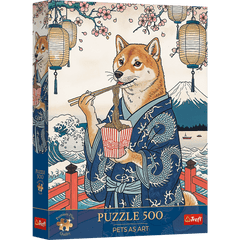 Puzzle 500 Trefl Premium Plus Pets as Art Makaronowa medytacja Shiby 37628