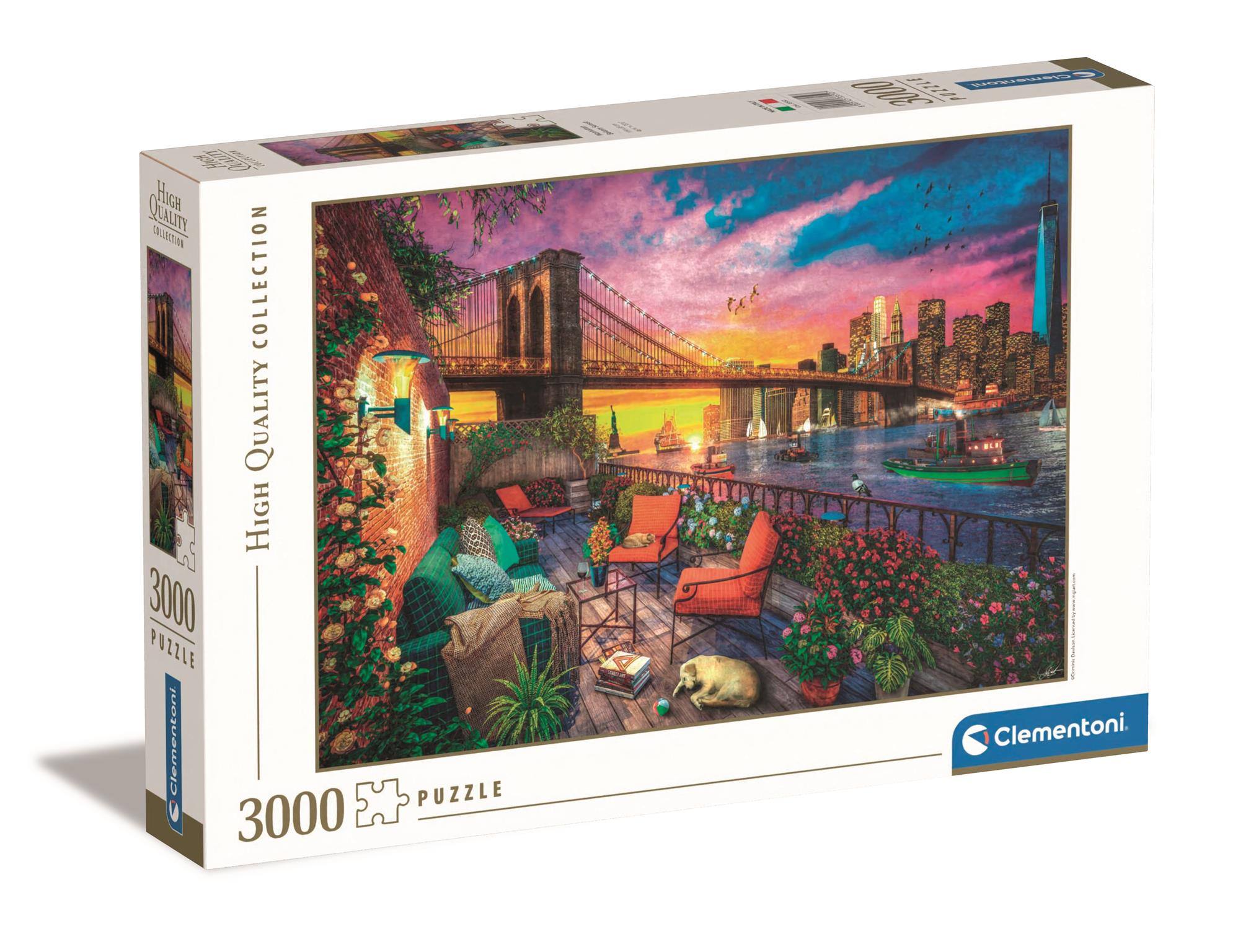 Puzzle 3000 HQ Manhattan balcony sunset 33552