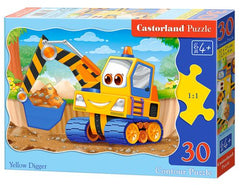 Puzzle 30 Żółta koparka B-03464