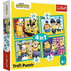Puzzle 4w1 (35,48,54,70) Wesoły świat Minionków 34339