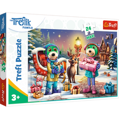 Puzzle 24 maxi Zimowy czas z Treflikami 14360