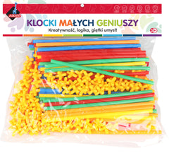 Klocki małych geniuszy słomki 200 elementów 110097