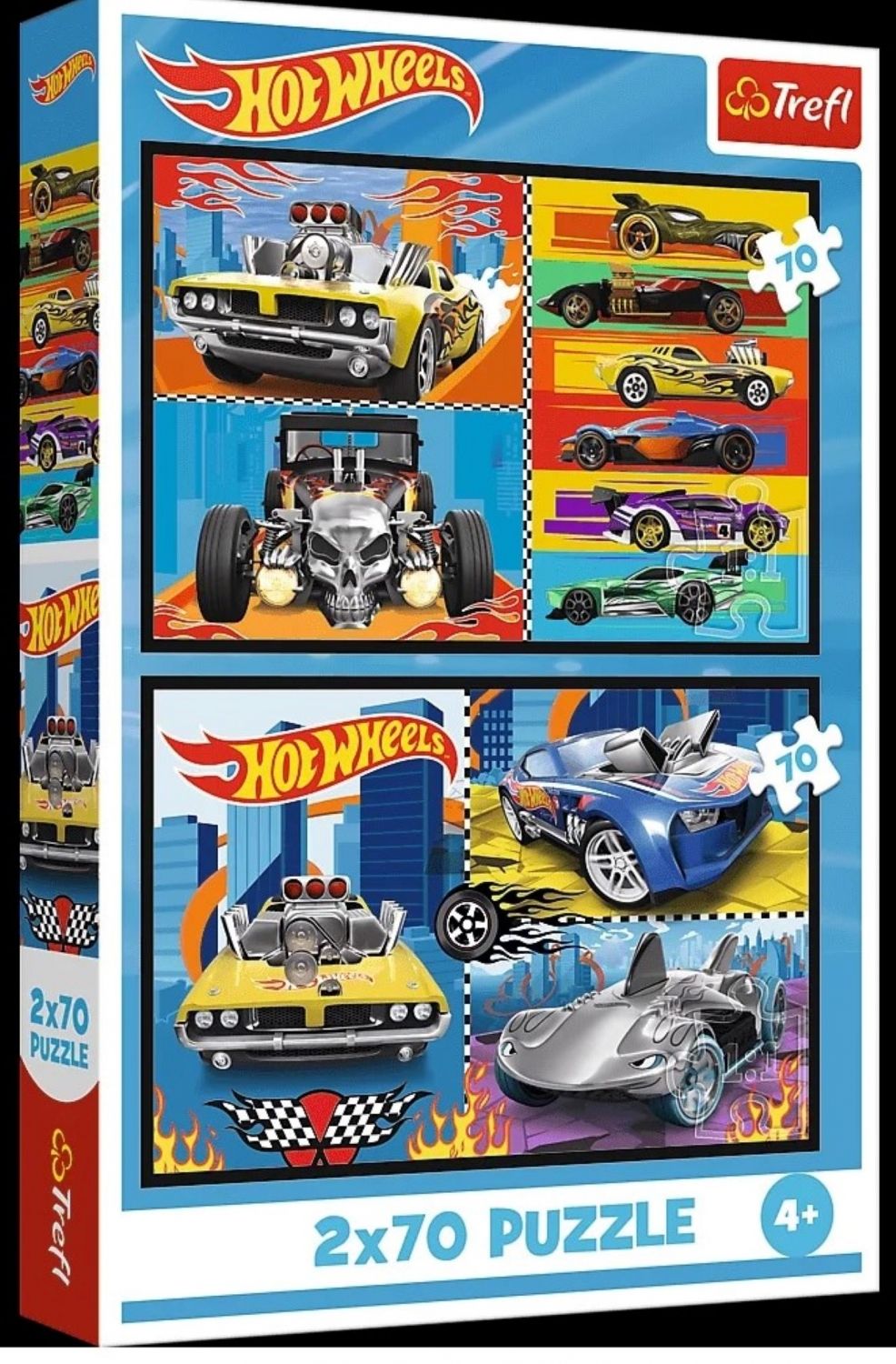 PUZZLE 2x70 - Samochodziki Hot Wheels 34442