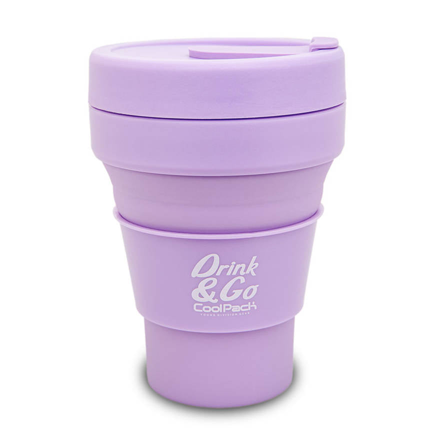 Kubek silikonowy 355 ml pastelowy powder purple