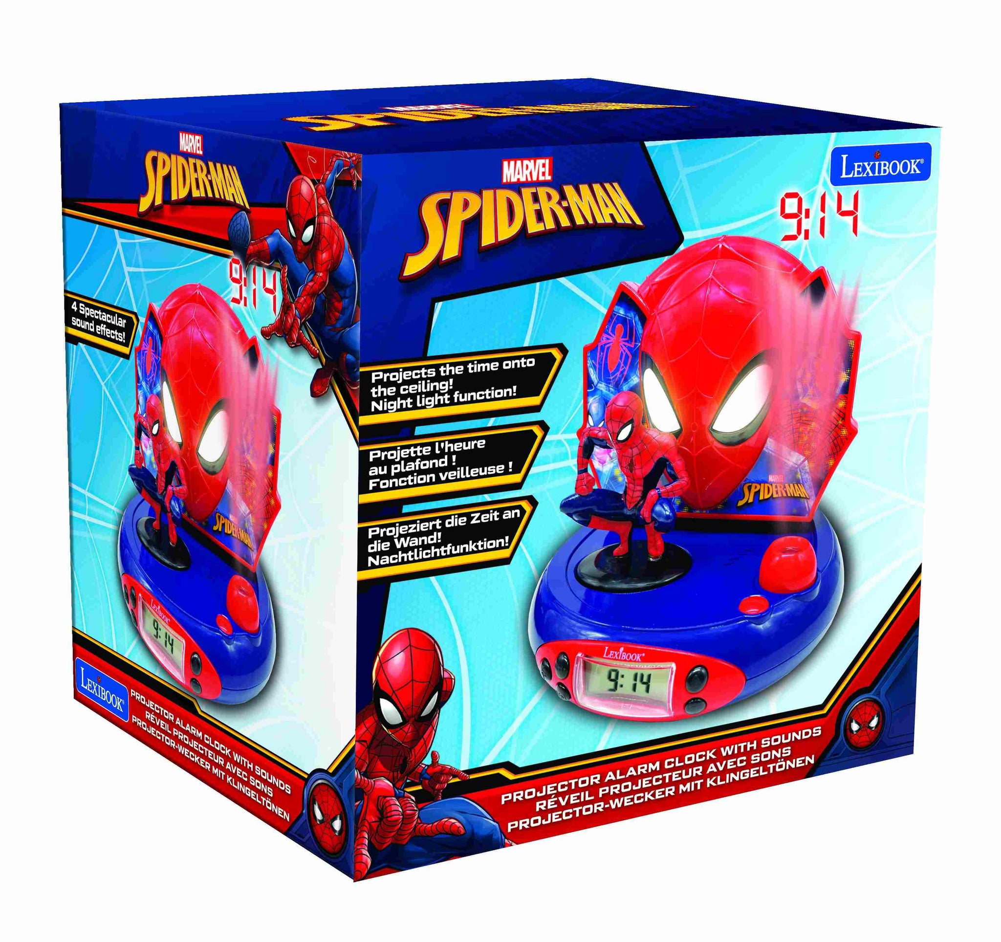 Budzik z projektorem Spider Man Lexibook  RP500SP