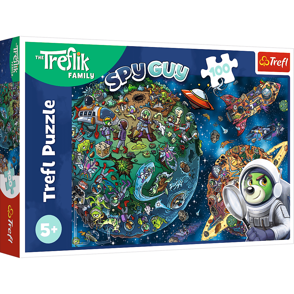 Puzzle 100 Wspaniała Rodzina Treflików w Kosmosie 16496