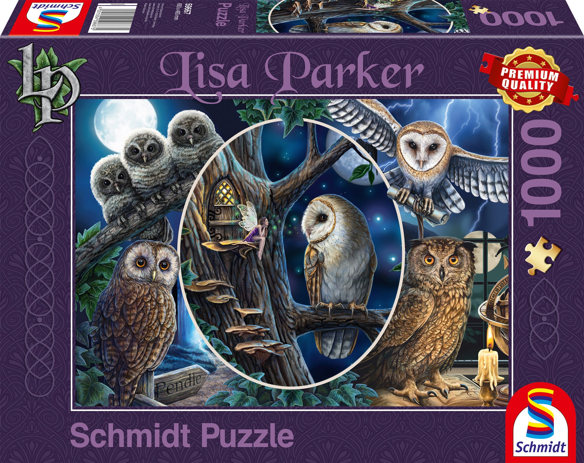 Puzzle 1000 PQ Tajemnicze sowy L. Parker 109084