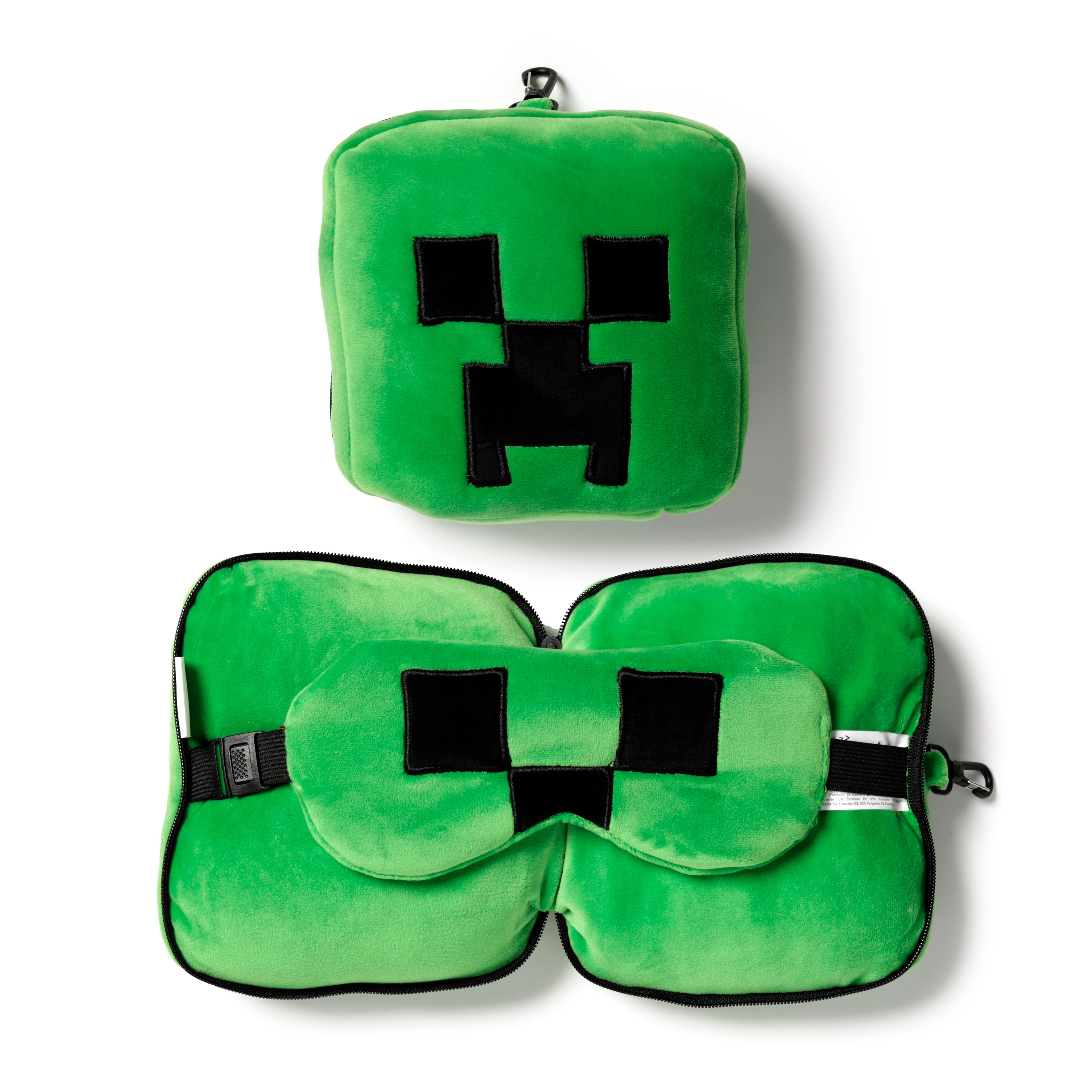 Poduszka podróżna z maską na oczy Minecraft Creeper CUSH306