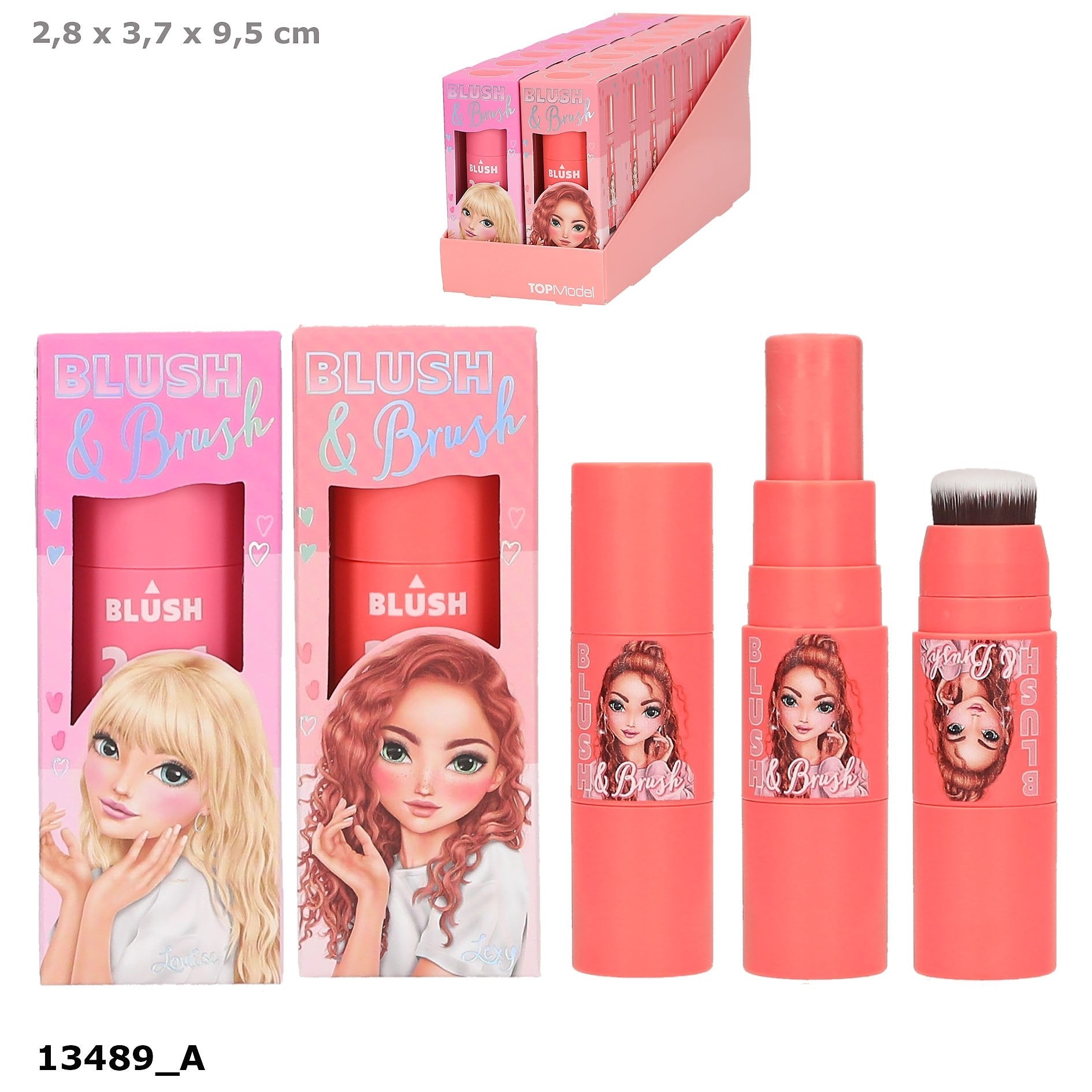 Róż z pędzelkiem Top Model BEAUTY&ME 1szt.mix 13489A