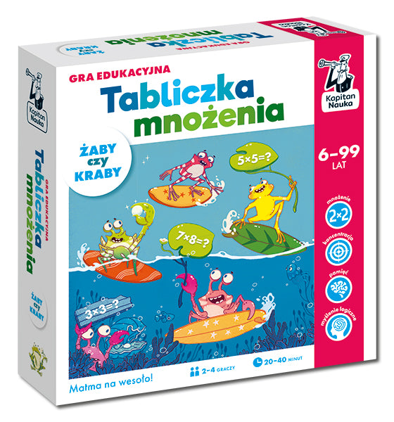 Gra Tabliczka mnożenia Żaby czy Kraby