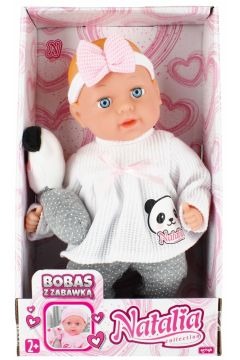 Lalka Natalia bobas z zabawką 33 cm