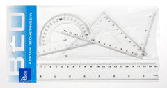 Zestaw geometryczny z linijką Tetis 20 cm