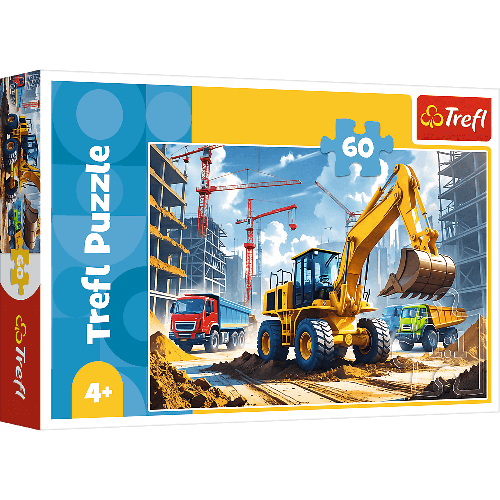 Puzzle 60 Traktor koparko ładowarka 17406