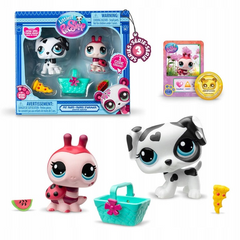 Littlest Pet Shop Zestaw figurek Piesek Dalmatyńczyk i Biedronka + akcesoria seria 3