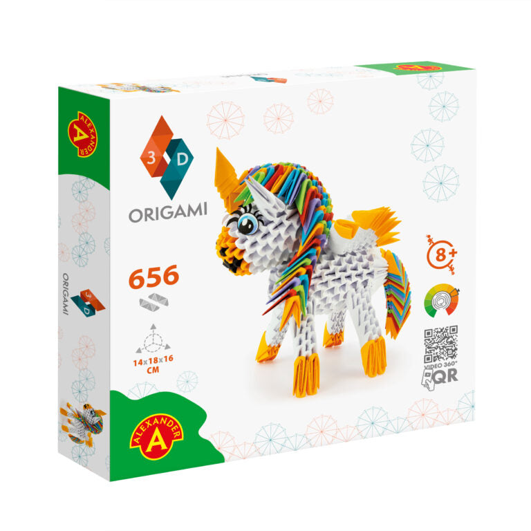 Origami 3D Jednorożec