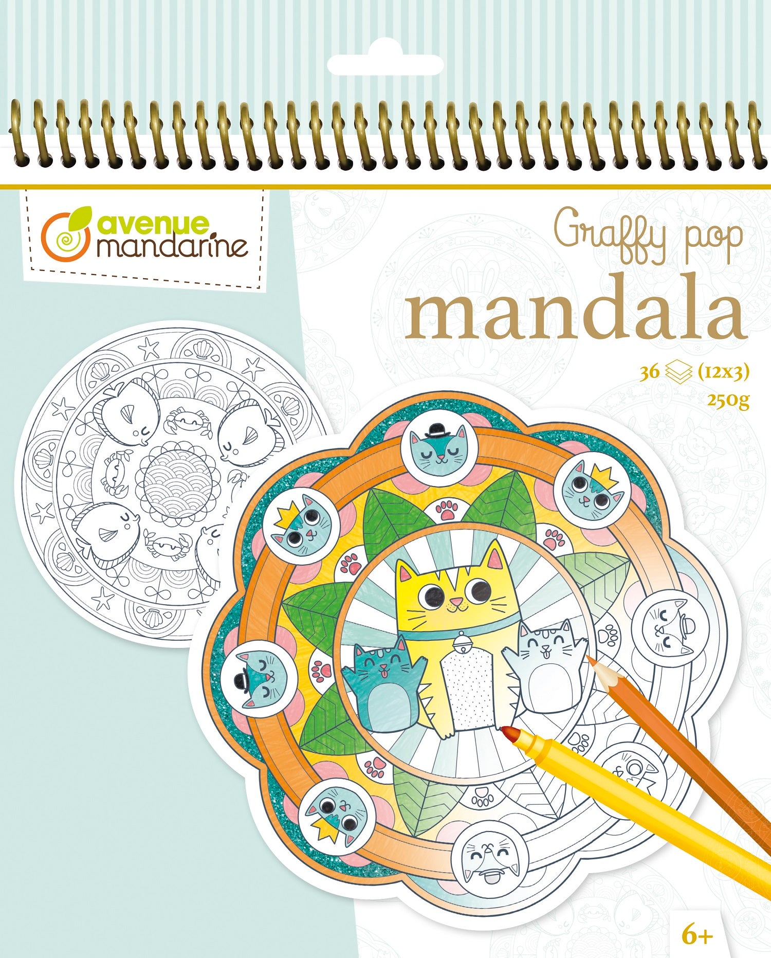 Kolorowanka Graffy Pop Mandala Zwierzęta
