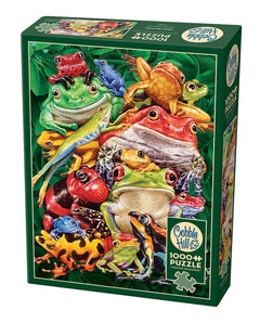 Puzzle 1000 Kolorowe Żaby 112248