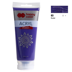 Farba akrylowa Studio 200 ml fiolet Happy Color