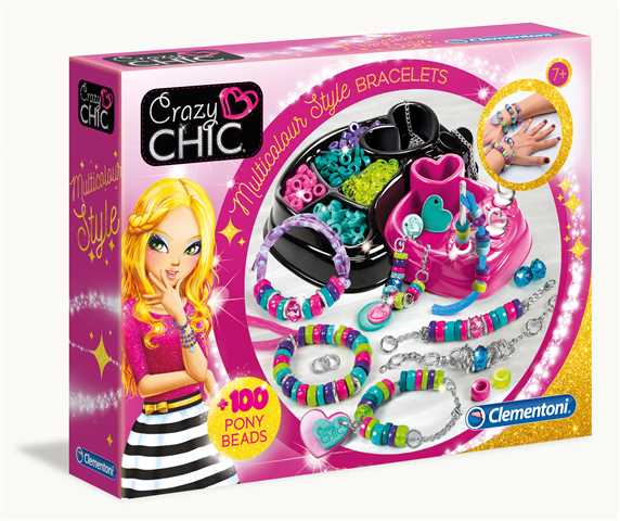 Zestaw kreatywny Kolorowe bransoletki Crazy chic 78415
