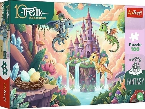 Puzzle 100 Inspired By Fantasy Rycerz Treflik i Smoki Rodzina Treflików 16576