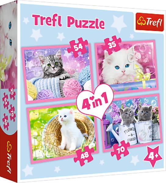 Puzzle 4w1 (35,48,54,70) Kocie zabawy 34330