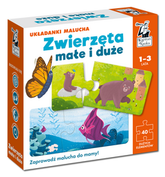 Puzzle Zwierzęta małe i duże Układanki malucha Kapitan Nauka