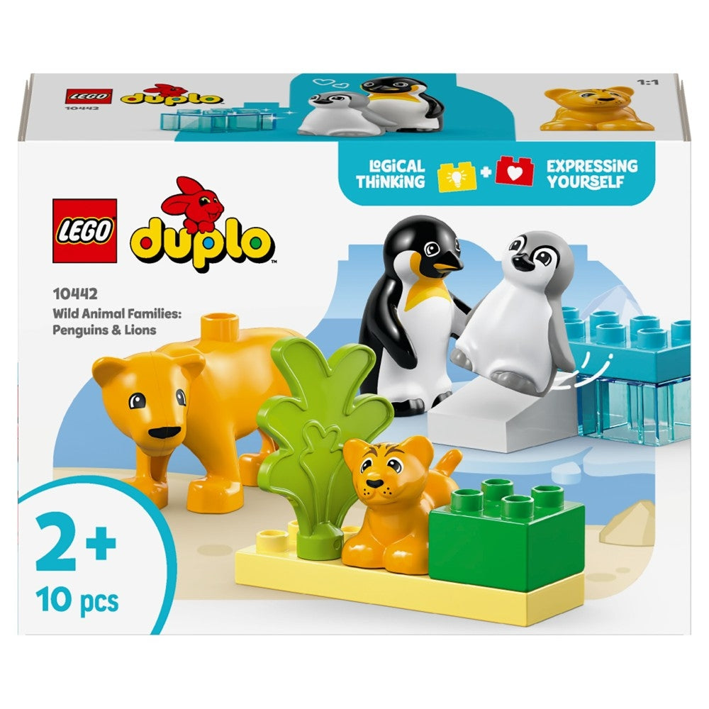 LEGO Duplo Town Rodziny dzikich zwierząt Pingwiny i Lwy 10442