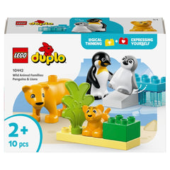 LEGO Duplo Town Rodziny dzikich zwierząt Pingwiny i Lwy 10442