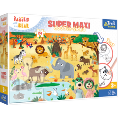 Puzzle 24 SUPER MAXI Bobaski na safari 41009