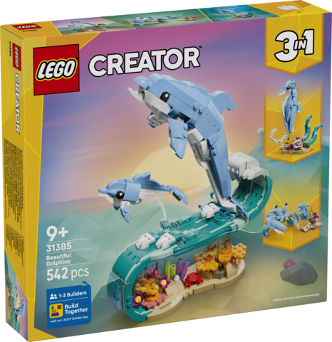 LEGO Creator 3w1 Zwierzęta Morskie Piękny Delfin 31385