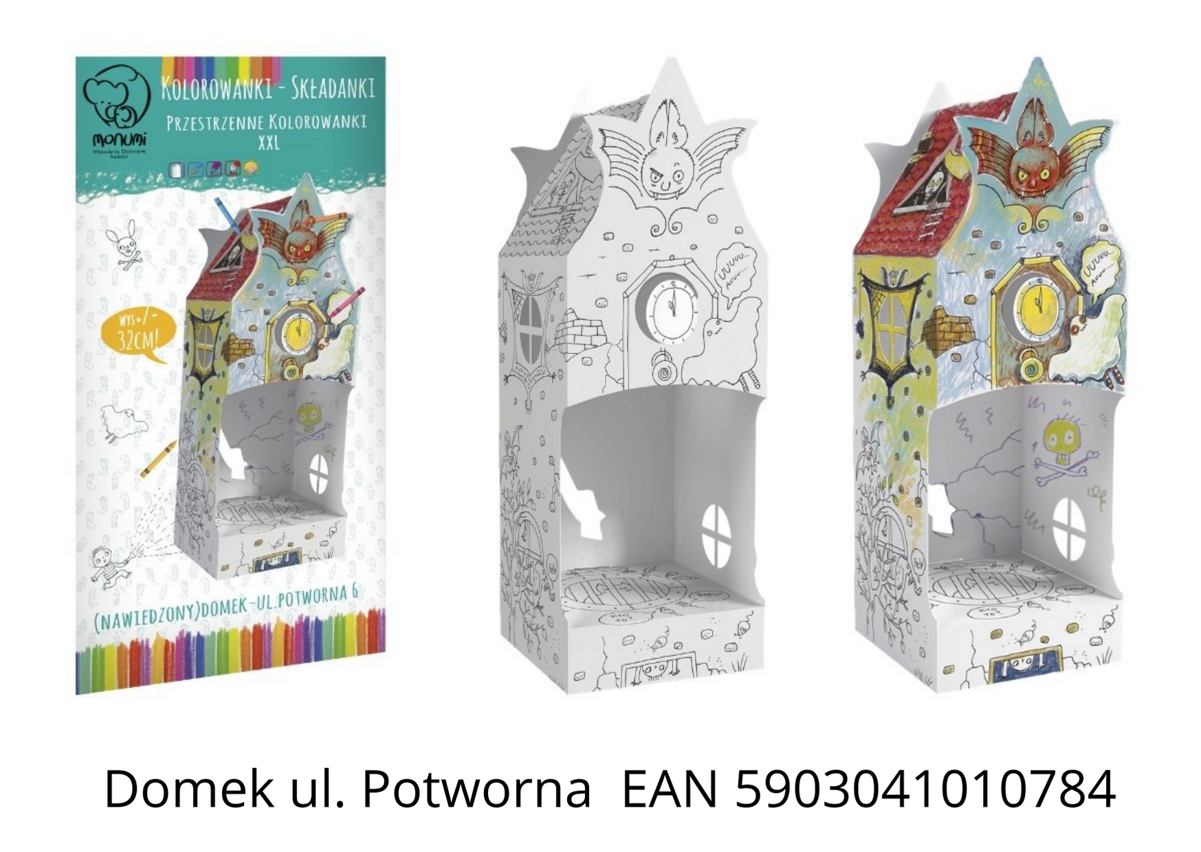 MINI Domek do kolorowania Potworna